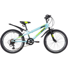 Велосипед NOVATRACK 20" RACER, голубой, сталь, 6 скор., Microshift TS38-6/Shimano, V-Brake