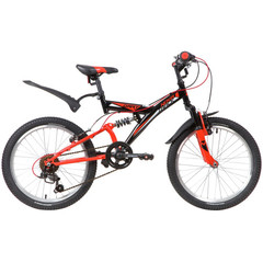Велосипед NOVATRACK 20" DART, черный, сталь, 6 скор., TY21/RS35/SG-6SI, Shimano