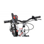 Велосипед NOVATRACK 20" SHARK белый, сталь, 6-скор, Microshift/Power, V-brake