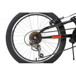 Велосипед NOVATRACK 20" SHARK белый, сталь, 6-скор, Microshift/Power, V-brake
