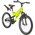 Велосипед NOVATRACK 20" SHARK зеленый, сталь, 1-скор, Falcon