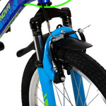 Велосипед NOVATRACK 20" VALIANT сталь, синий, 6-скор, TY21/TS38/SG-6SI, V-brake, короткие крылья