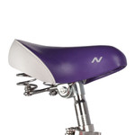 Велосипед NOVATRACK 20" BUTTERFLY сталь, белый-фиолет., 6-скор, TY21/RS35/SG-6SI, V-brake, багажник