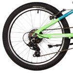 Велосипед NOVATRACK 20" KATRINA, алюм., голубой-салатовый, 6-скор, Shimano/Microshift  V-brake