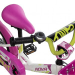 Велосипед NOVATRACK 14" TWIST белый, тормоз нож, крылья корот, полная защ.цепи, корзина