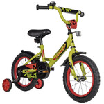 Велосипед NOVATRACK 14" TWIST зеленый, тормоз нож, крылья корот, полная защ.цепи
