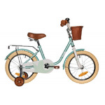 Велосипед NOVATRACK 16" MAPLE, светло бирюзовый, полная защита цепи,тормоз нож.,крылья, багажник, пе