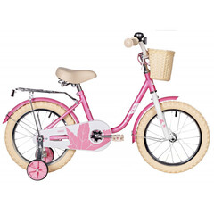 Велосипед NOVATRACK 14" MAPLE, розовый, полная защита цепи,тормоз нож.,крылья, багажник, передняя ко
