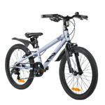 Велосипед NOVATRACK 20" RACER серый,  стальная рама, 6 скор., Microshift MS21/Microshift TS38, V- br