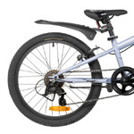 Велосипед NOVATRACK 20" RACER серый,  стальная рама, 6 скор., Microshift MS21/Microshift TS38, V- br