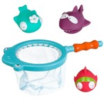 Игр. наб. для купания с брызгалкой, Bondibon, сачок-акула и 3 рыбки, pvc