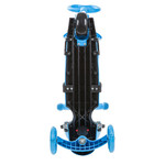 Самокат Novatrack Disco-kids Saddle PRO для детей, трансформер, свет.колеса PU 120*90мм, голубой