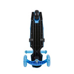 Самокат Novatrack Disco-kids Saddle для детей, трансформер, свет.колеса PU 120*90мм, голубой